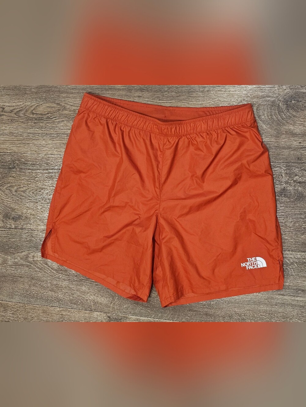 The North Face Orange Running Shorts Built In Liner Reflective Mens Medium